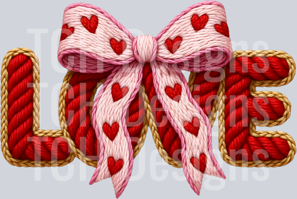 Faux Yarn Valentine's Day LOVE