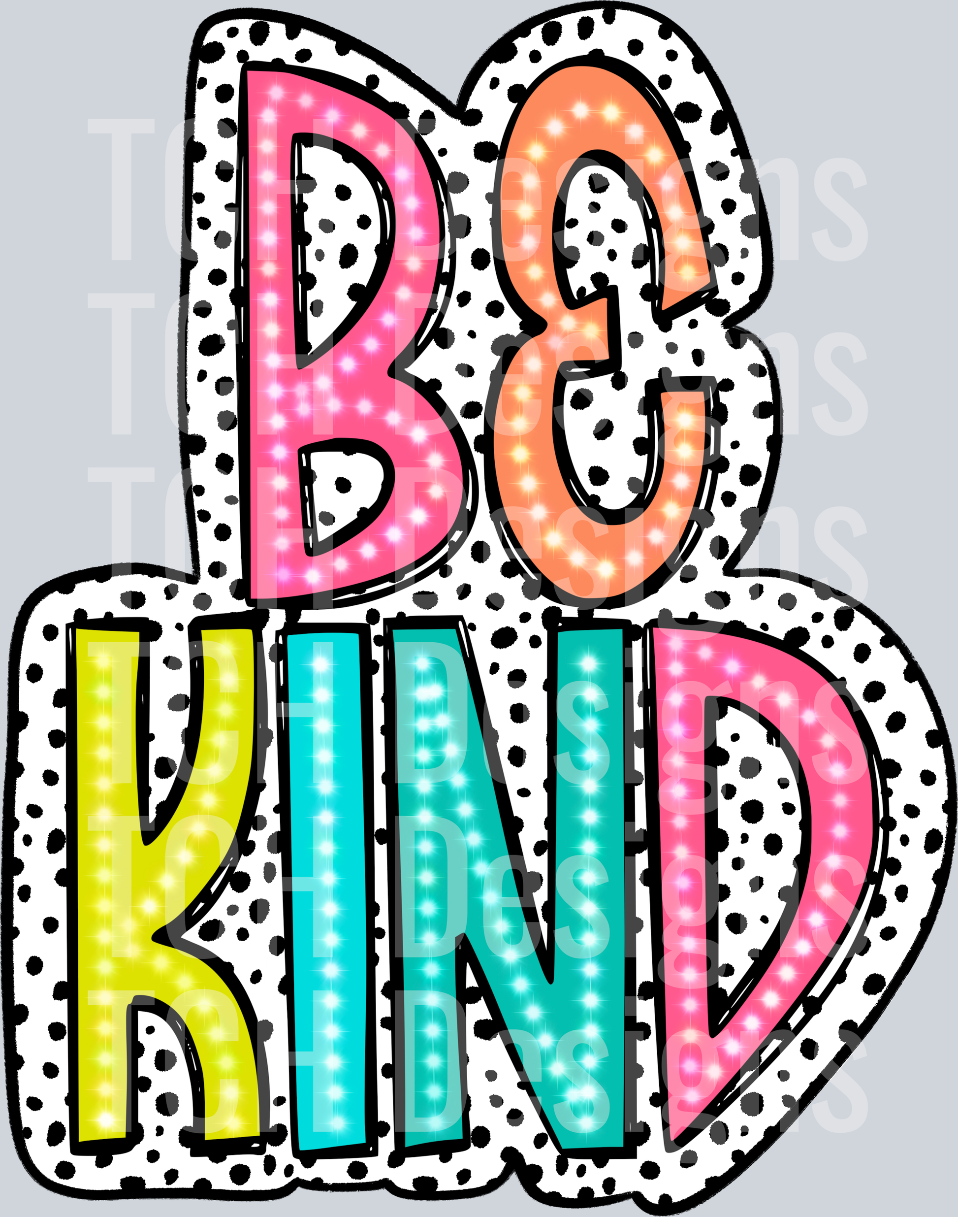 bright doodle with dalmation dots