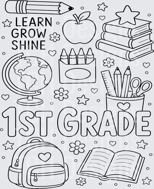 1st grade line art