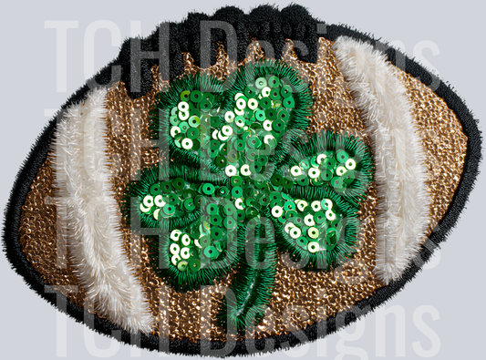 CLOVER FOOTBALL FAUX EMBROIDERY