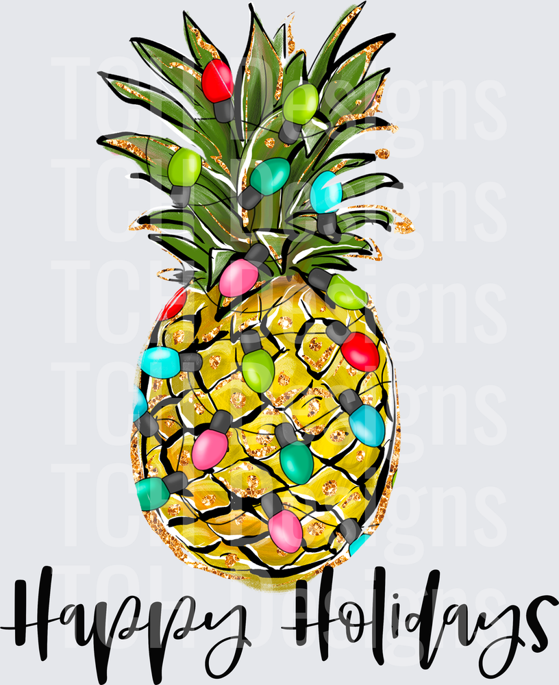 HAPPY HOLIDAYS PINEAPPLE