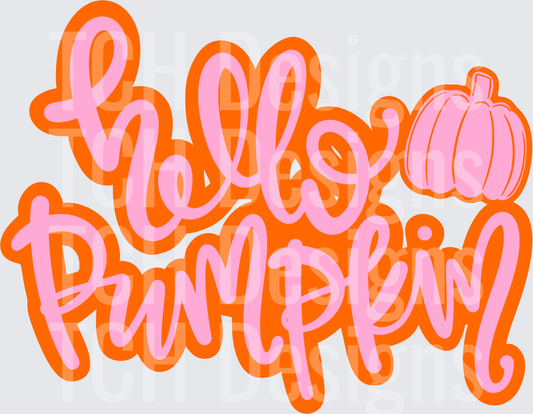 Hello Pumpkin orange and pink