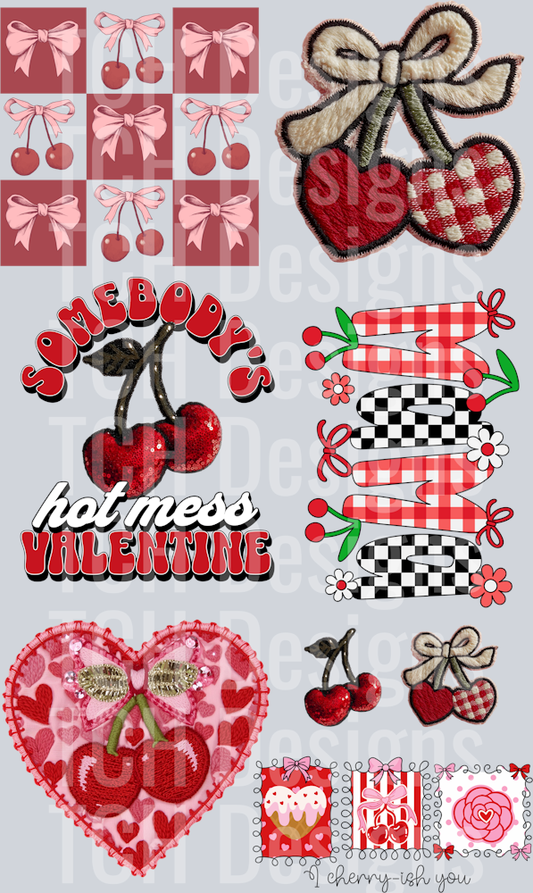 Cherries and Cerezas Premade Gang 22x36
