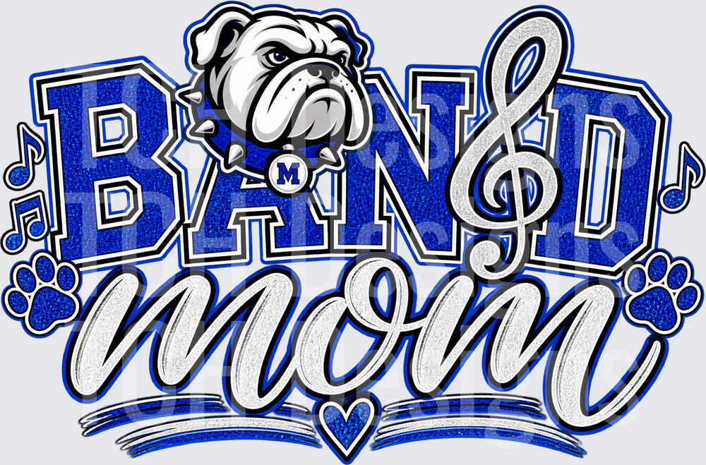 Band Mom Bulldogs Blue