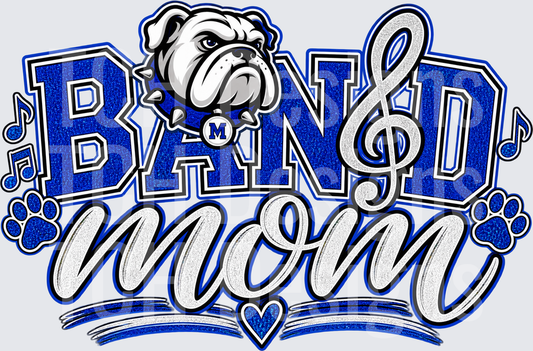 Band Mom Bulldogs Blue