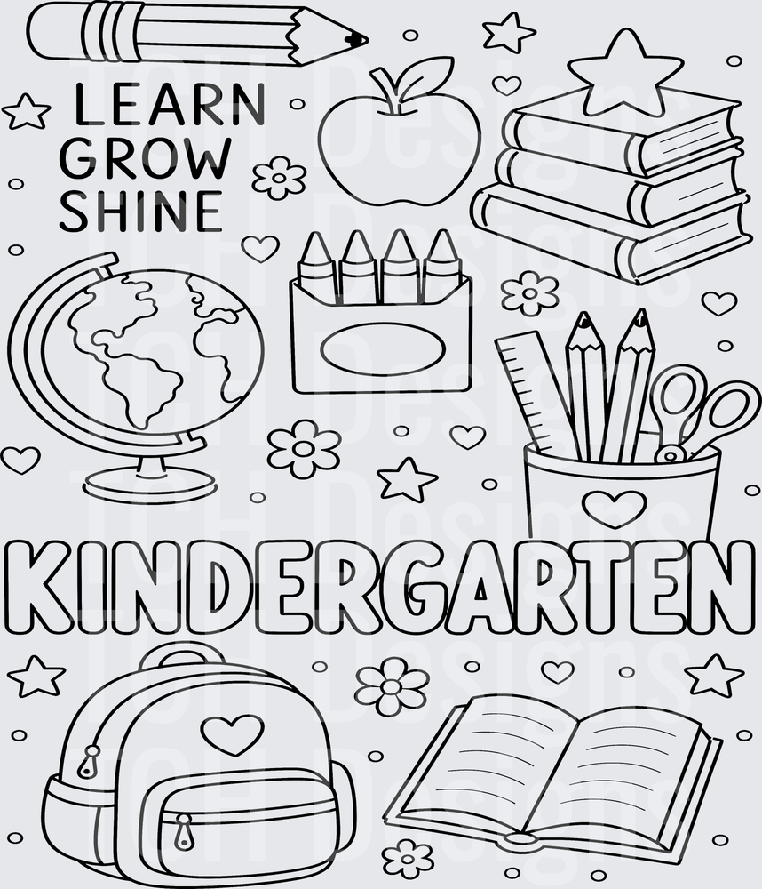 kindergarten line art