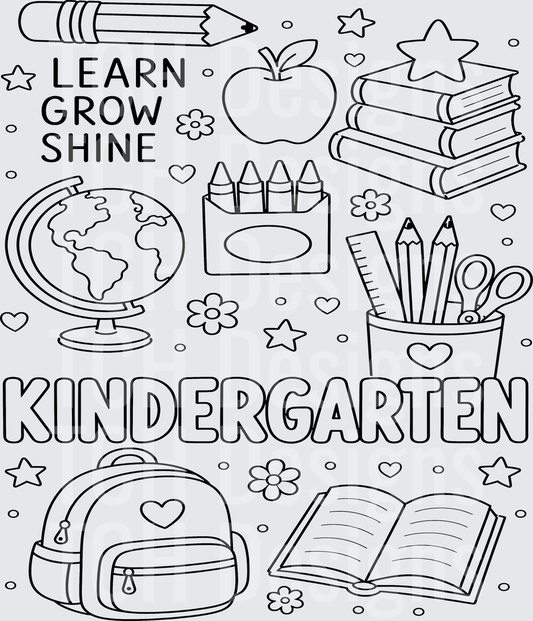 kindergarten line art
