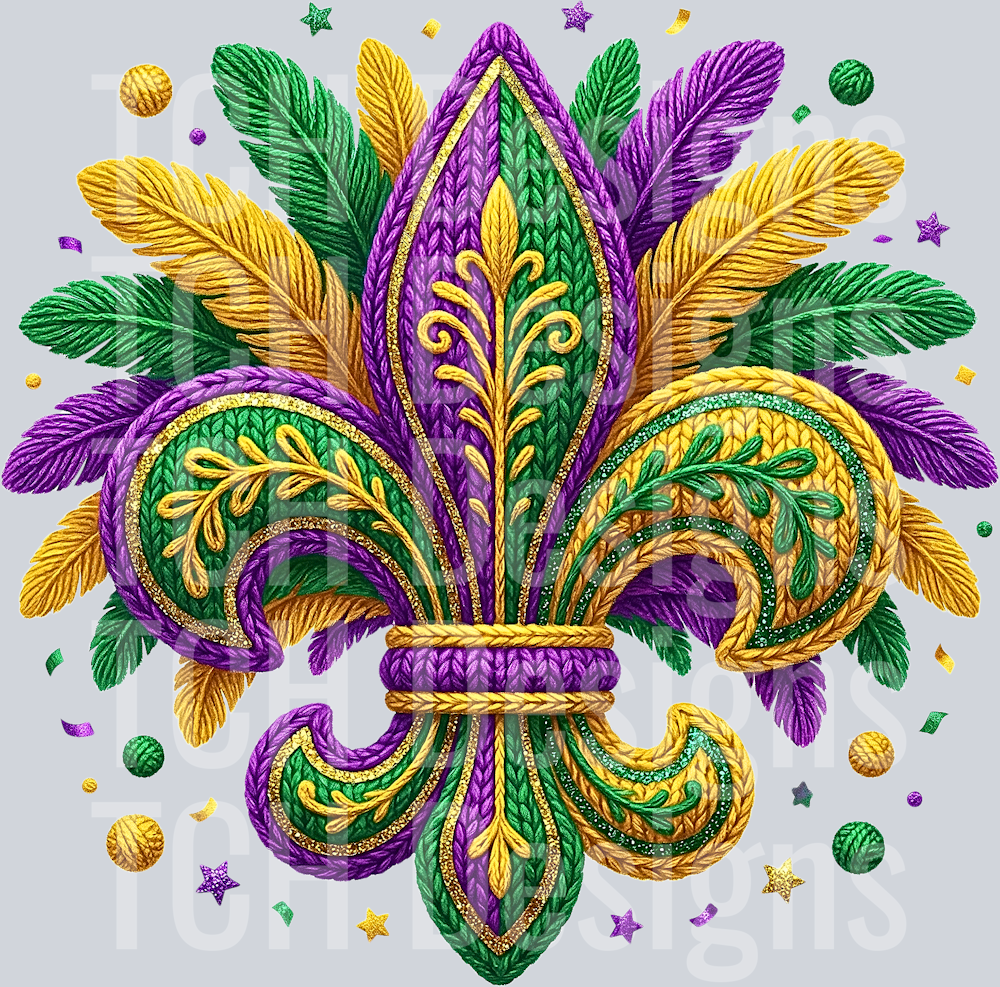Faux Yarn mardi Gras Png 2