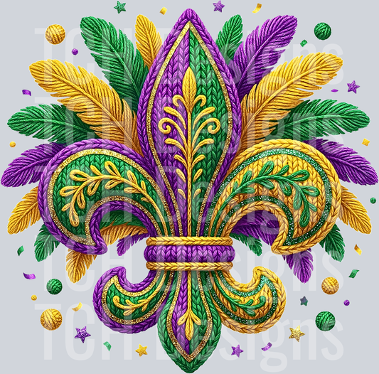Faux Yarn mardi Gras Png 2