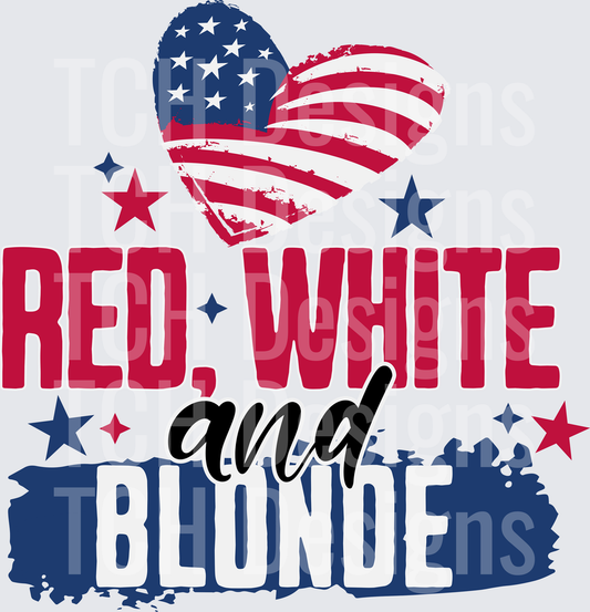 RED WHITE AND BLONDE