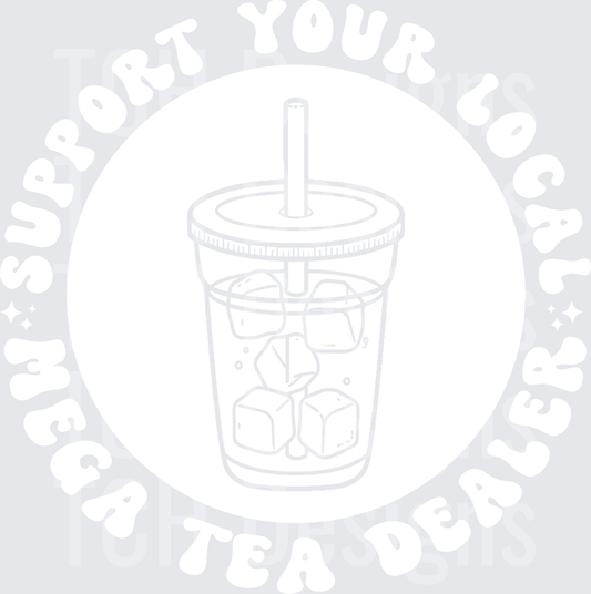 SUPPORT YOUR LOCAL MEGA TEA DEALER POCKET WHITE