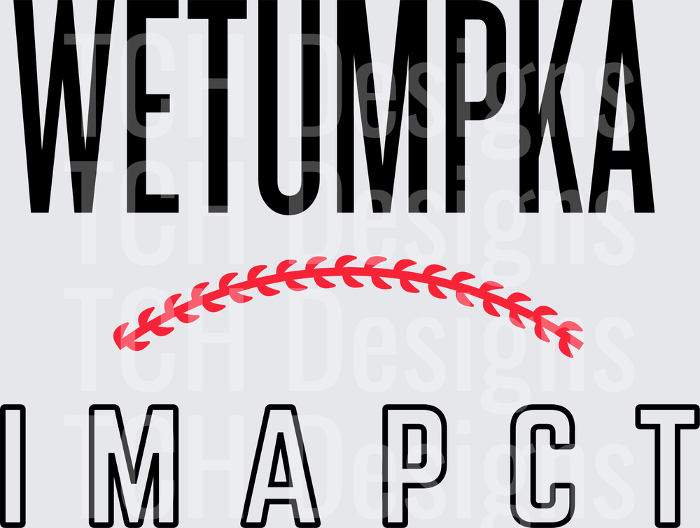 Wetumpka IMAPCT Baseball Stitch Softball Seam Graphic