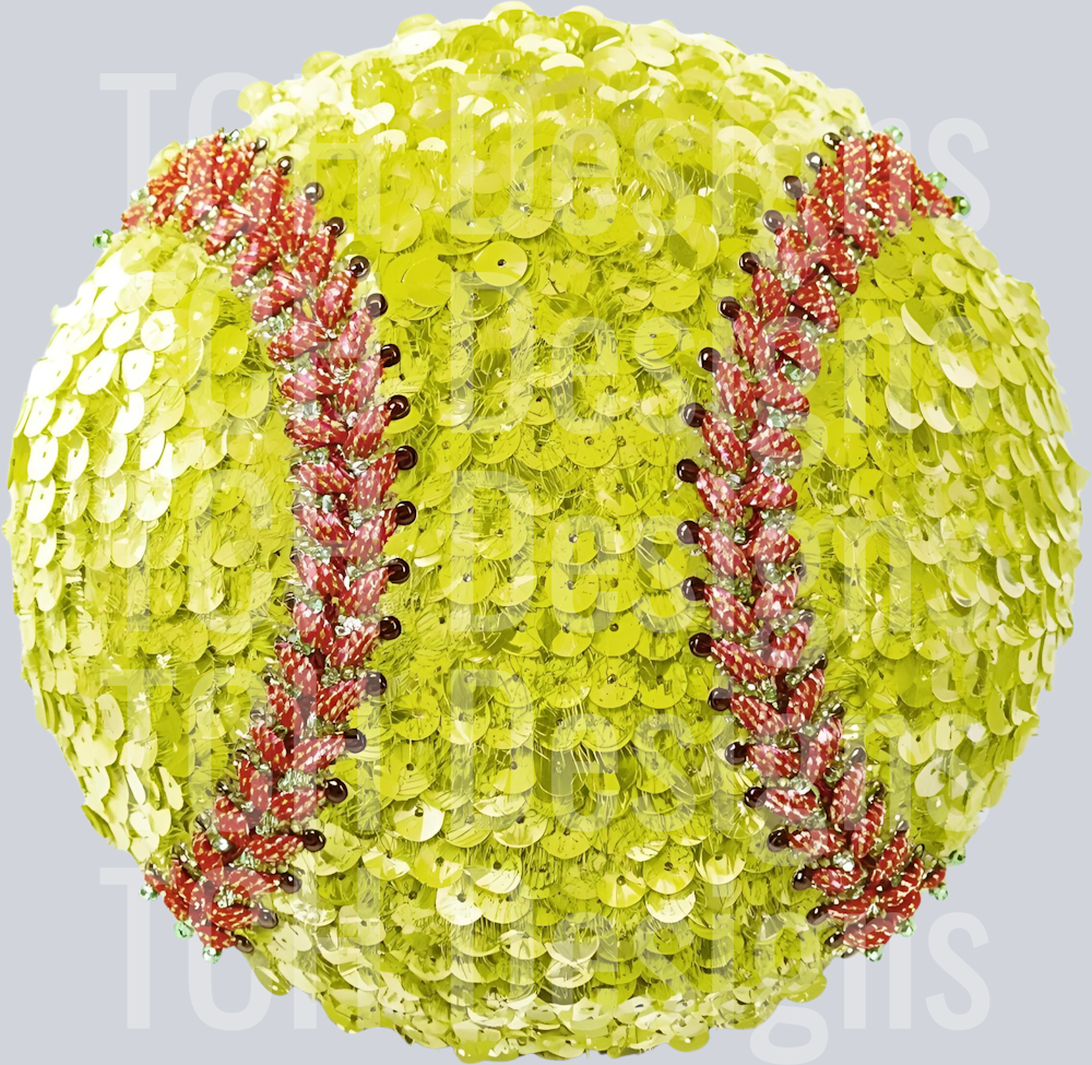 SOFTBALL FAUX SEQUINS