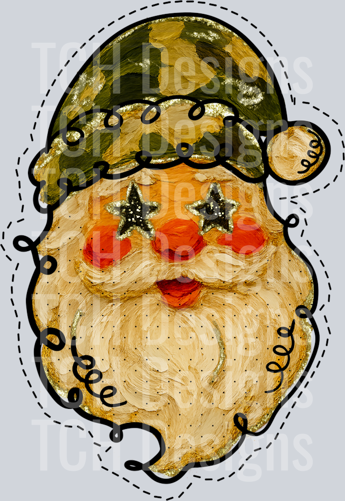 CAMO DOODLE SANTA HWDS