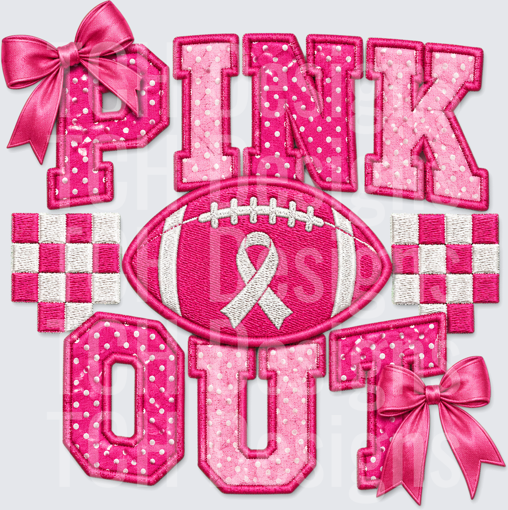 Dark Pink Out Football