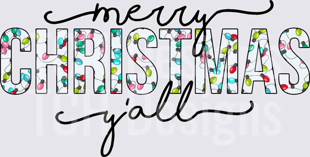 MERRY CHRISTMAS YALL LIGHTS