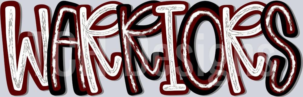 Warriors_Hand_Lettered_Silver_Glitzy