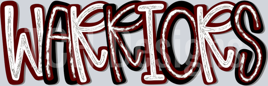 Warriors_Hand_Lettered_Silver_Glitzy