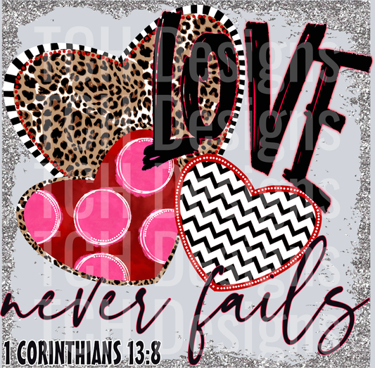 love never fails PNG