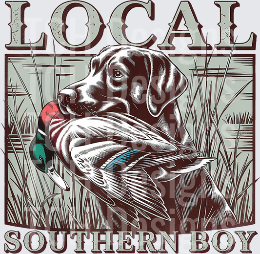 Local Southern Boy Chocolate Lab Duck Hunting Retriever