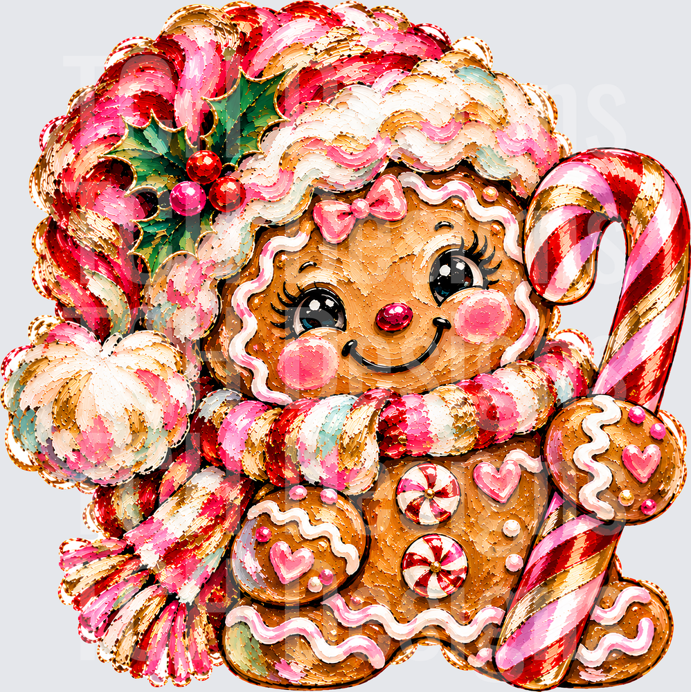 GINGERBREAD FAUX PAINTED COLORFUL