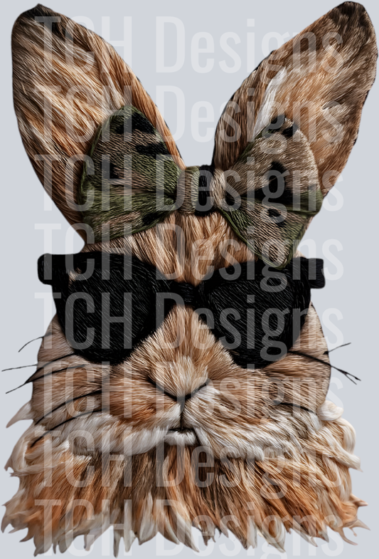 BUNNY FAUX YARN CAMO BOW