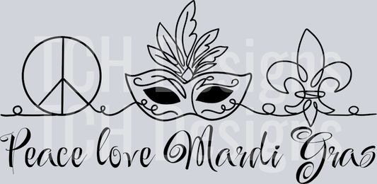 peace love mardigras line drawing - Copy