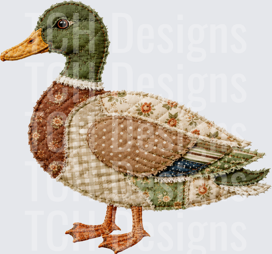 stitched mallard duck