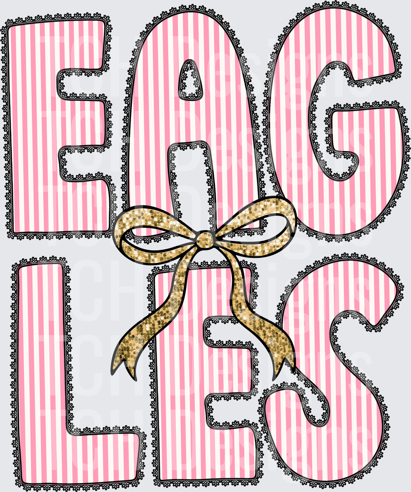Eagles Pink Mascot- CSG Designs