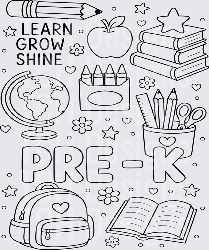 pre k line art