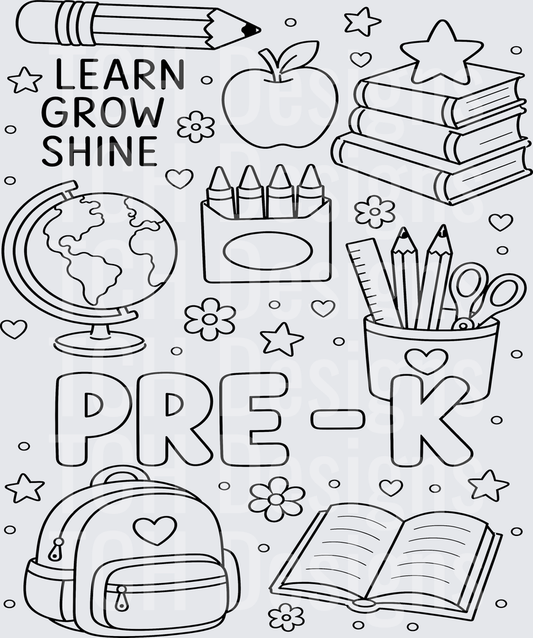 pre k line art