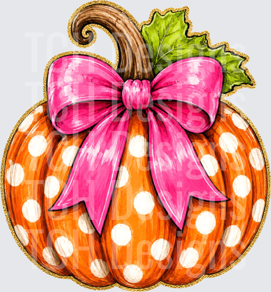 Glitter Coquette Pumpkin