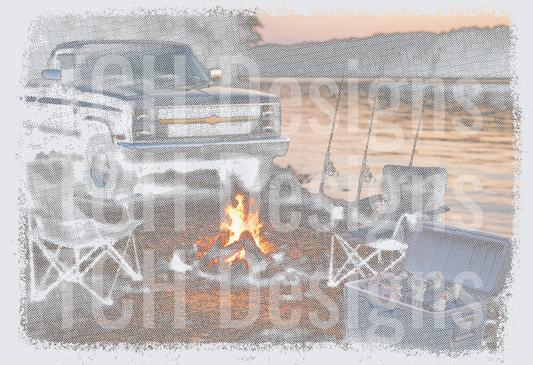 chevy truck halftone