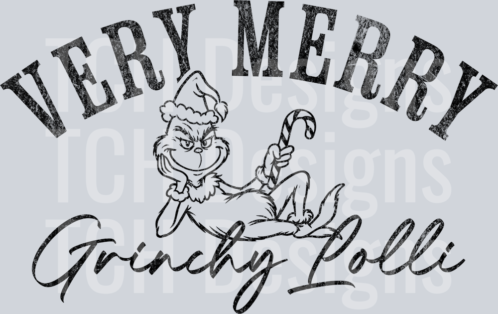 Very merry Grinchy Lolli black