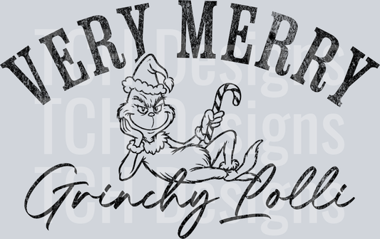 Very merry Grinchy Lolli black