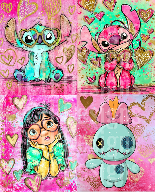 Stitch valentine squares