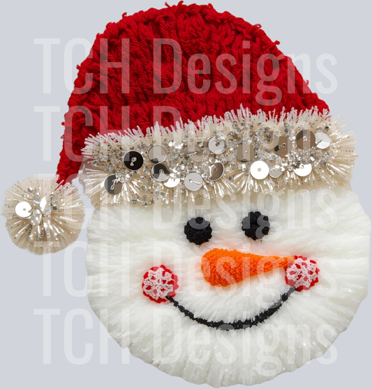 SNOWMAN FAUX YARN FACE