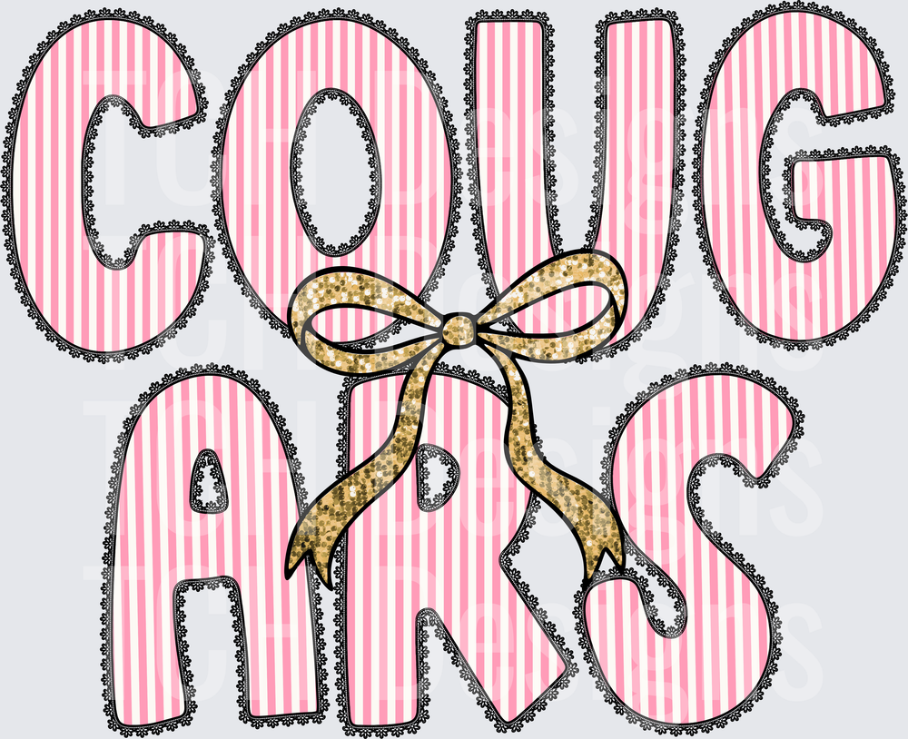 Cougars Pink Mascot- CSG Designs