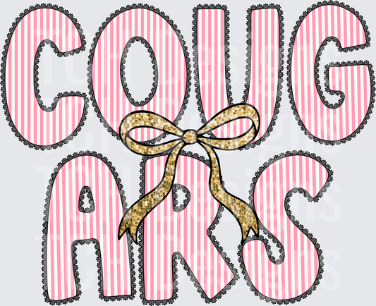 Cougars Pink Mascot- CSG Designs