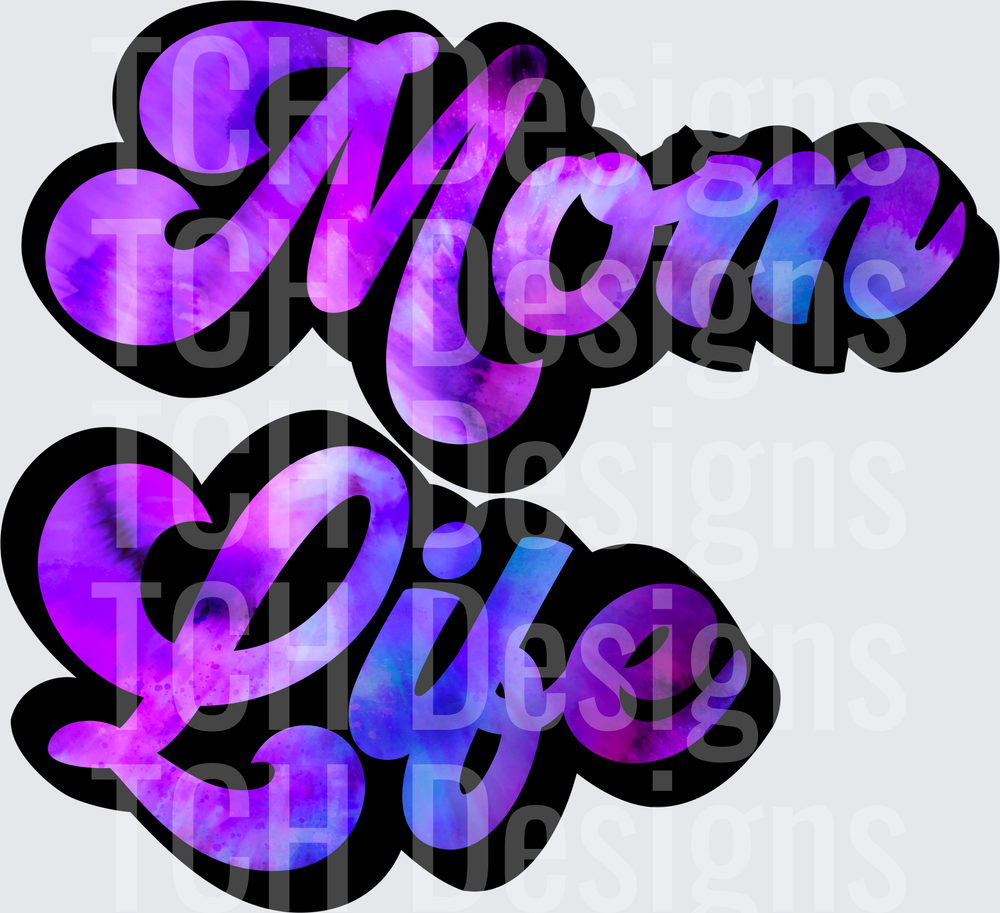 MOM LIFE TIE DYE RETRO