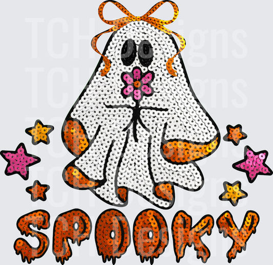 spooky sequin ghost hwds