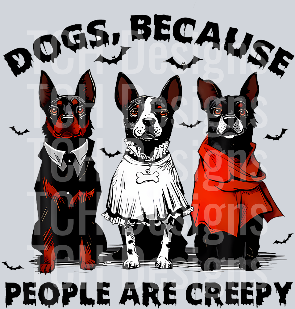30 Dogs Because People Are Creepy Halloween T-Shirt