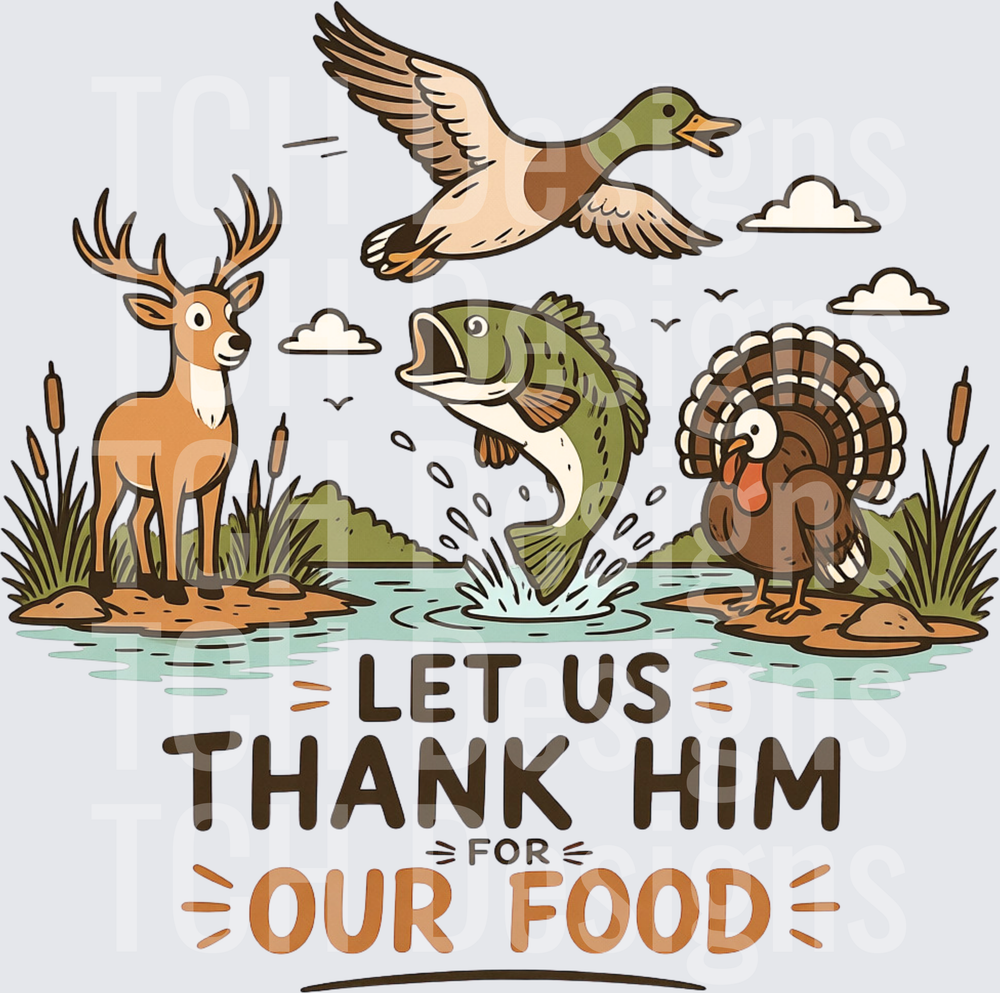 thank him for our food- CSG Designs