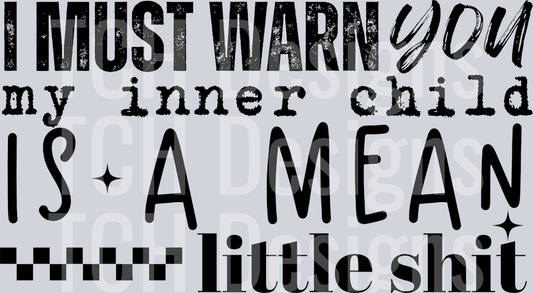 I MUST WARN YOU