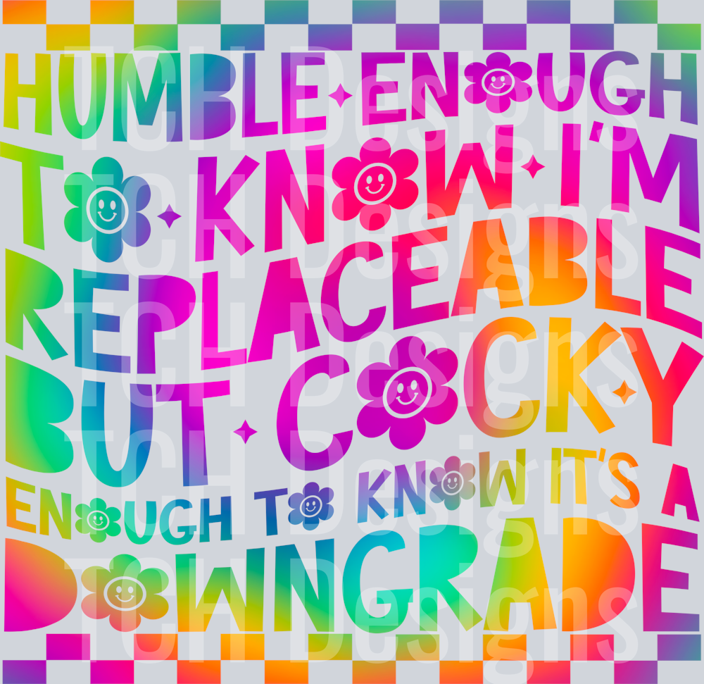 HUMBLE ENOUGH TO KNOW IM REPLACEABLE