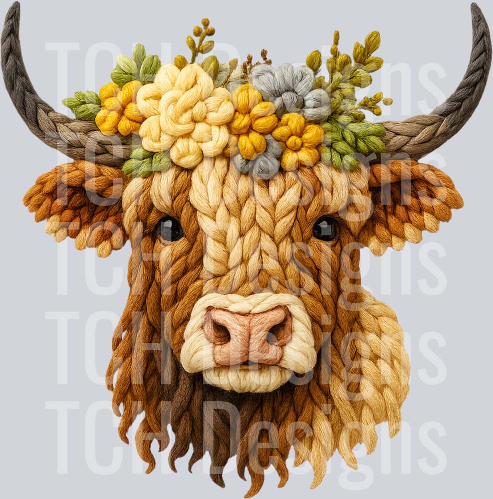 FAUX YARN COW