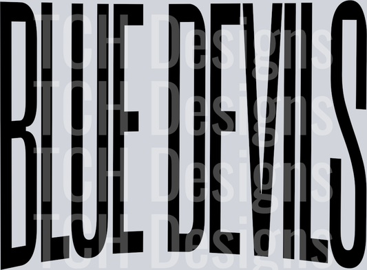 BLUE DEVILS OVERSIZED BLACK