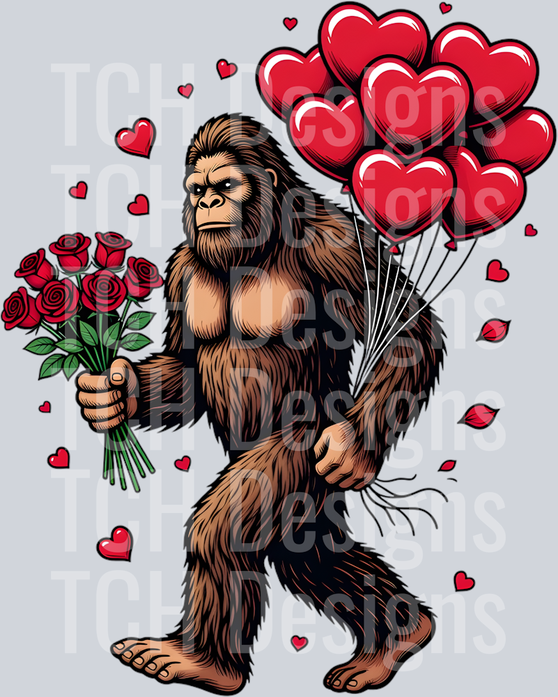 Funny Bigfoot Valentines Day